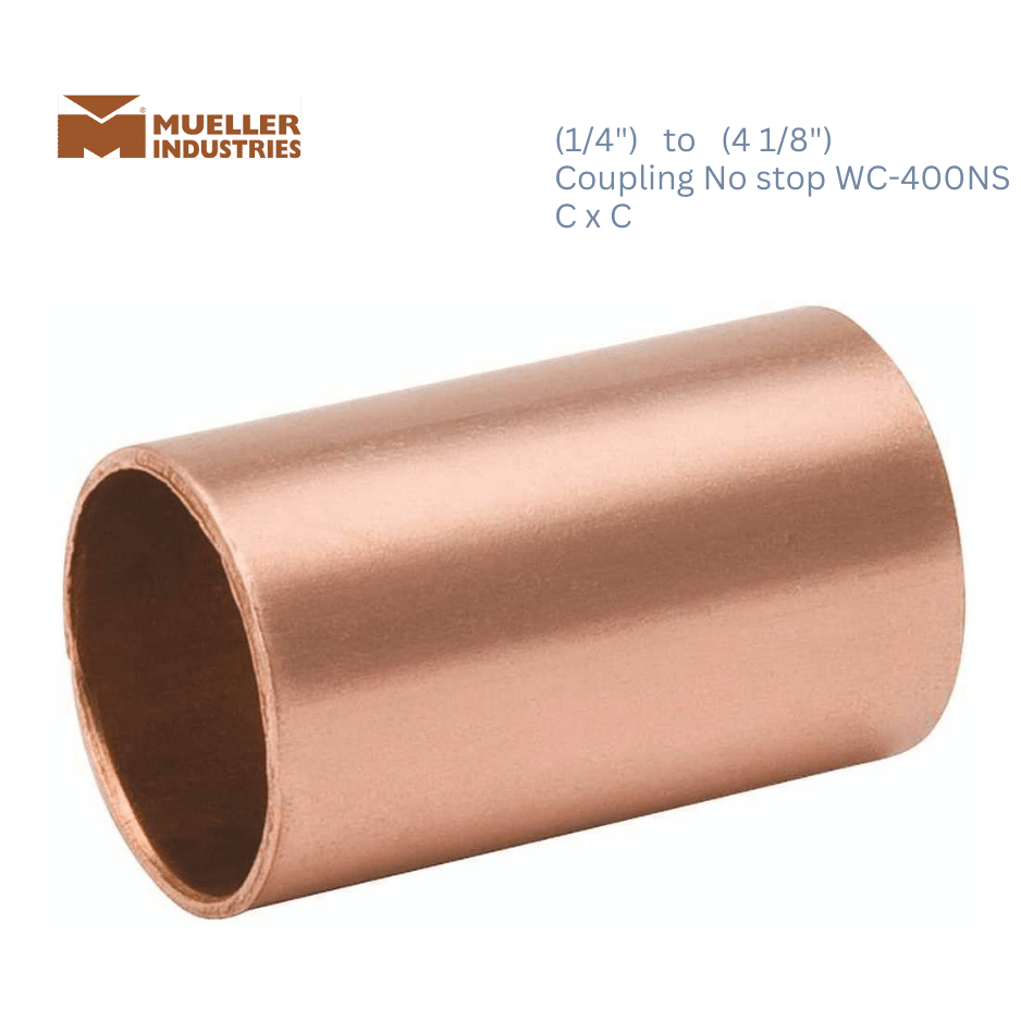 Mueller Copper Coupling - No Stop C x C WC-400NS