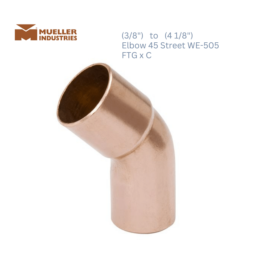 Mueller Elbow 45 Street FTG x C WE-505